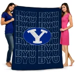 BYU Cougars Bold Red Blue Quilt Blanket 1 byu cougars bold red blue quilt blanket best selling