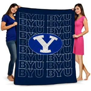 byu cougars bold red blue quilt blanket best selling