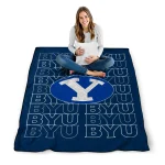 byu cougars bold red blue quilt blanket best selling