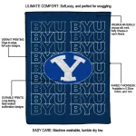 byu cougars bold red blue quilt blanket best selling