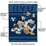 byu cougars disney football blue quilt blanket best selling