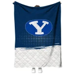 byu cougars dot illusion blue quilt blanket best selling