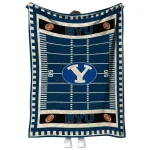 byu cougars mickey player blue quilt blanket best selling