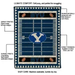 byu cougars mickey player blue quilt blanket best selling