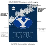 byu cougars paint trail blue quilt blanket best selling
