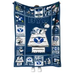 byu cougars snoopy love blue quilt blanket best selling