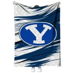 byu cougars wild lines blue white quilt blanket best selling