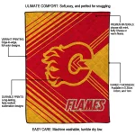 calgary flames arrow layers red quilt blanket best selling