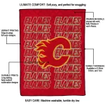 calgary flames bold red quilt blanket best selling