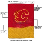calgary flames dot illusion red quilt blanket best selling