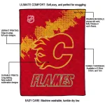 calgary flames nhl shield red quilt blanket best selling