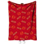 calgary flames solid classic red quilt blanket best selling