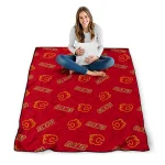 calgary flames solid classic red quilt blanket best selling