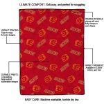 calgary flames solid classic red quilt blanket best selling