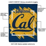 california golden bears block border blue quilt blanket best selling