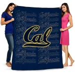 california golden bears bold red blue quilt blanket best selling