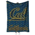 california golden bears brick grid blue quilt blanket best selling