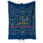 california golden bears handdrawn stripes blue quilt blanket best selling
