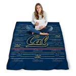 california golden bears handdrawn stripes blue quilt blanket best selling