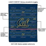 california golden bears handdrawn stripes blue quilt blanket best selling