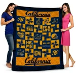 california golden bears helmet heart blue quilt blanket best selling