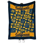 california golden bears helmet heart blue quilt blanket best selling