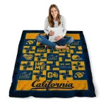 california golden bears helmet heart blue quilt blanket best selling