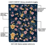california golden bears hibiscus foliage blue quilt blanket best selling