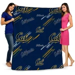 california golden bears sketch lines blue quilt blanket best selling