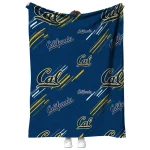 california golden bears sketch lines blue quilt blanket best selling