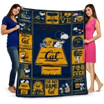 california golden bears snoopy love blue quilt blanket best selling
