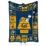 california golden bears snoopy love blue quilt blanket best selling