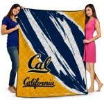 california golden bears stroke art blue white quilt blanket best selling