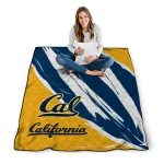 california golden bears stroke art blue white quilt blanket best selling