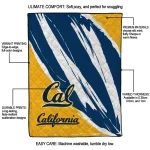 california golden bears stroke art blue white quilt blanket best selling