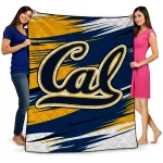 california golden bears wild lines blue white quilt blanket best selling