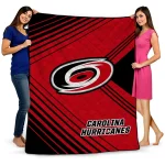 carolina hurricanes arrow layers red quilt blanket best selling