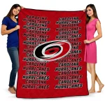 Carolina Hurricanes Bold Red Quilt Blanket 1 carolina hurricanes bold red quilt blanket best selling