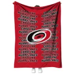carolina hurricanes bold red quilt blanket best selling