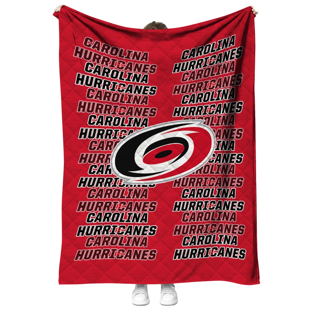 carolina hurricanes bold red quilt blanket fashion forward