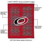 carolina hurricanes bold red quilt blanket best selling