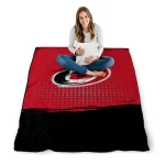 carolina hurricanes dot illusion red quilt blanket best selling