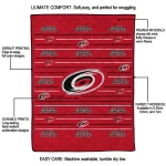 carolina hurricanes handdrawn stripes red quilt blanket best selling