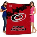 carolina hurricanes nhl shield red quilt blanket best selling