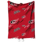 carolina hurricanes sketch lines red quilt blanket best selling