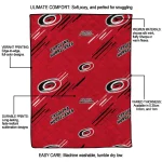 carolina hurricanes sketch lines red quilt blanket best selling