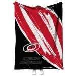 carolina hurricanes stroke art red white quilt blanket best selling