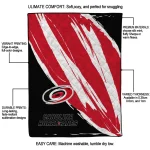 carolina hurricanes stroke art red white quilt blanket best selling