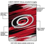 carolina hurricanes wild lines red white quilt blanket best selling