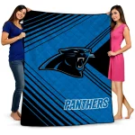 carolina panthers arrow layers blue quilt blanket best selling